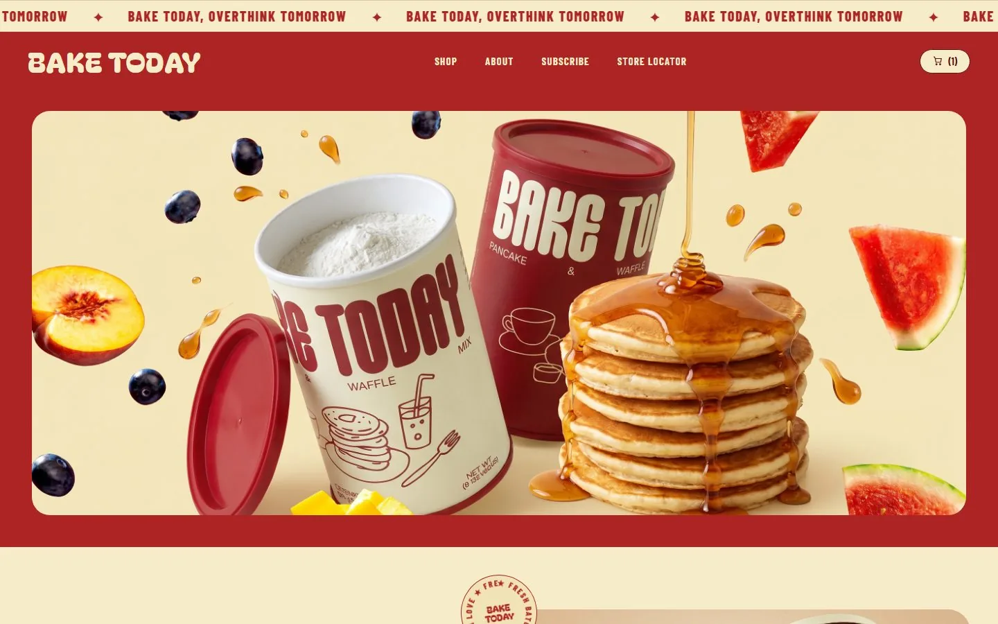 Aperçu du site Bake Today