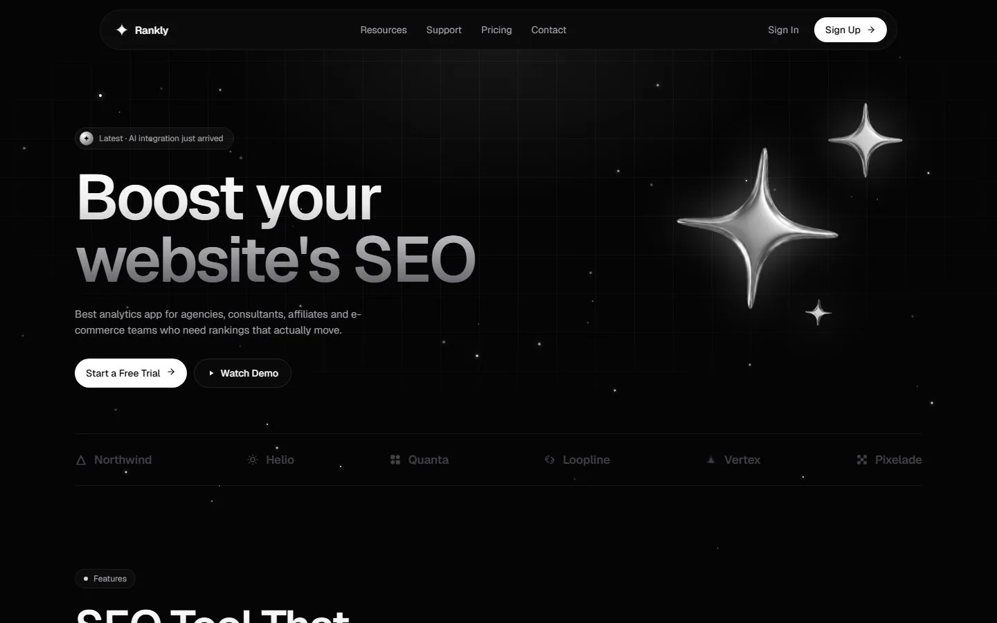 Aperçu du site Rankly