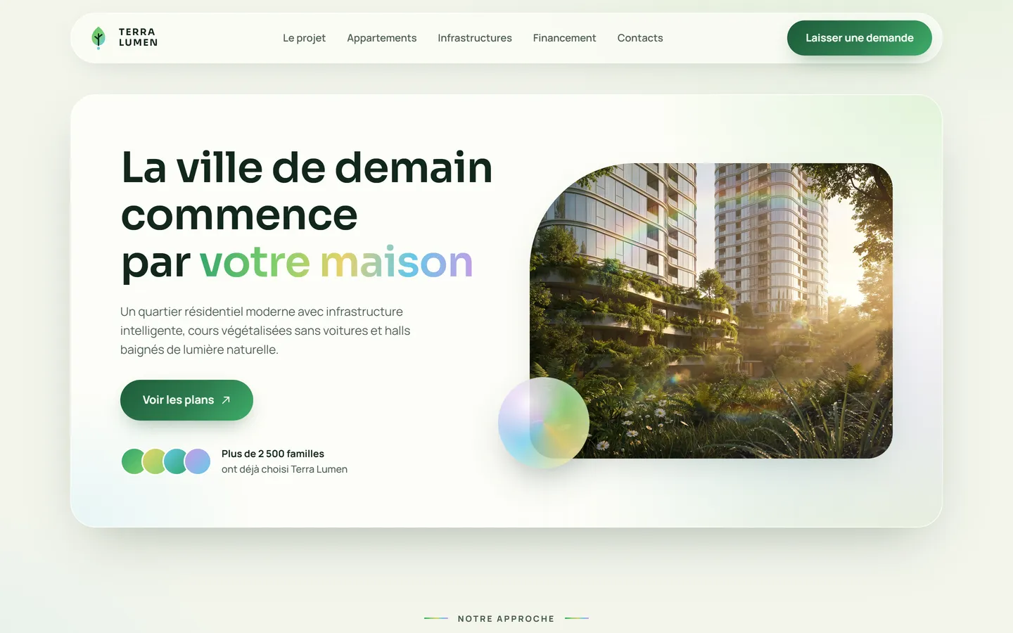 Aperçu du site Terra Lumen