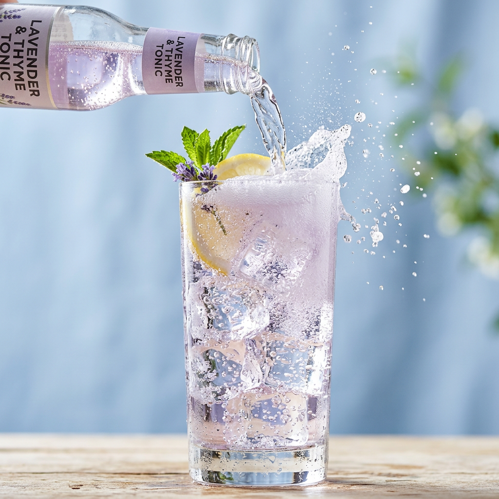 Tonic poured over ice