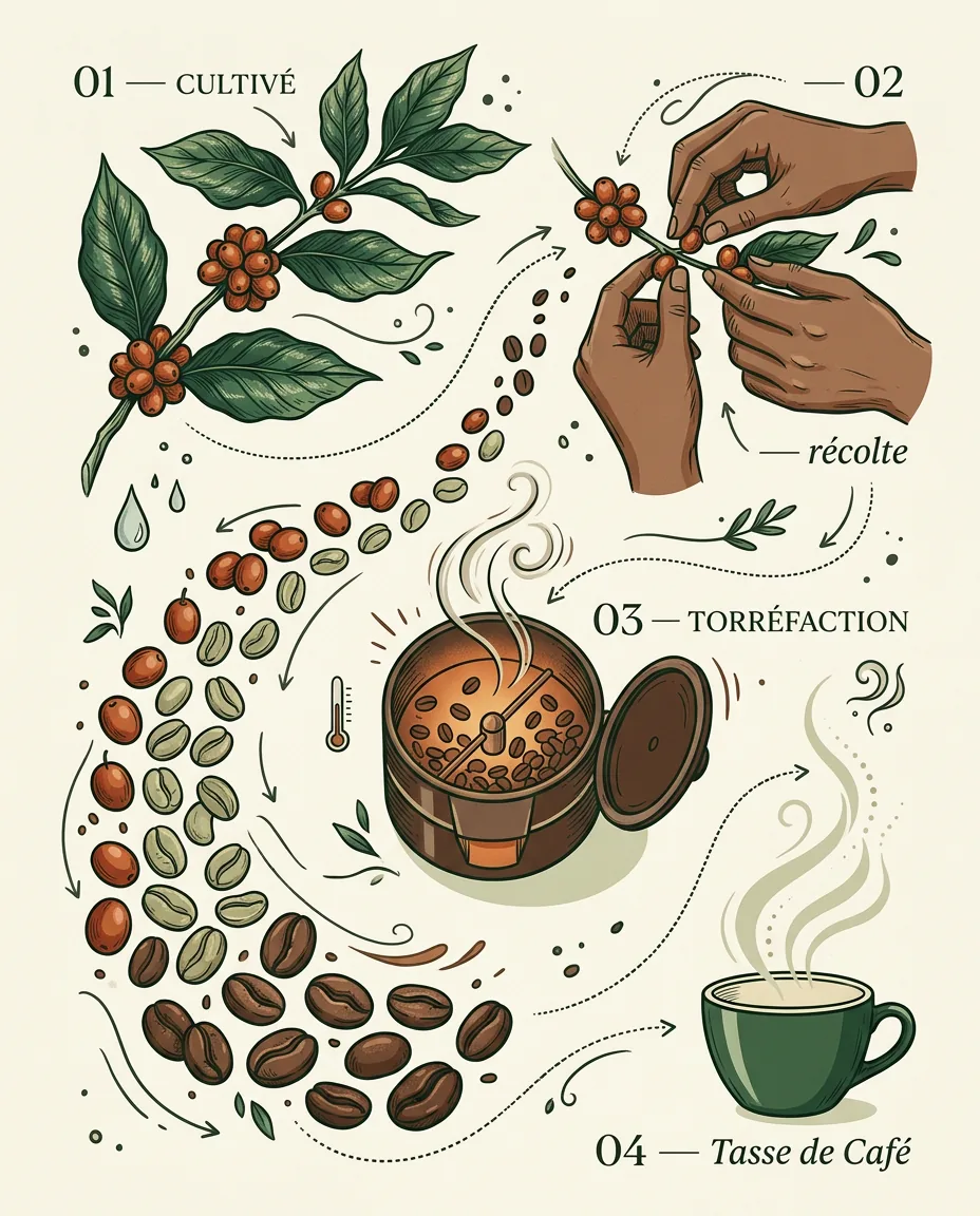 Du grain à la tasse — cultiver, récolter, torréfier, déguster