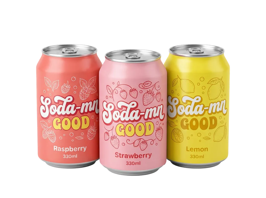 Canettes Soda-mn aux fruits
